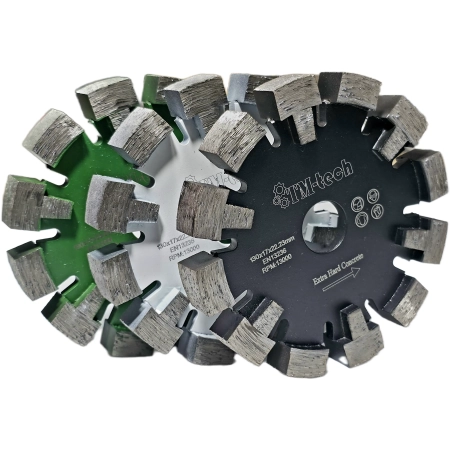 Zestaw 3 frezów diamentowych do podłogówki 130x17 mm TM-TECH do każdego betonu